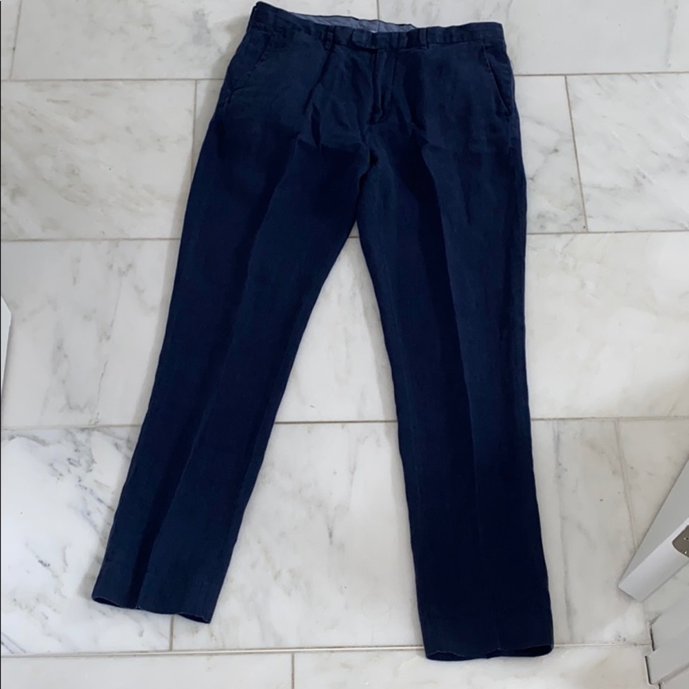 Men’s JCrew Bowery Slim Fit Linen Pant